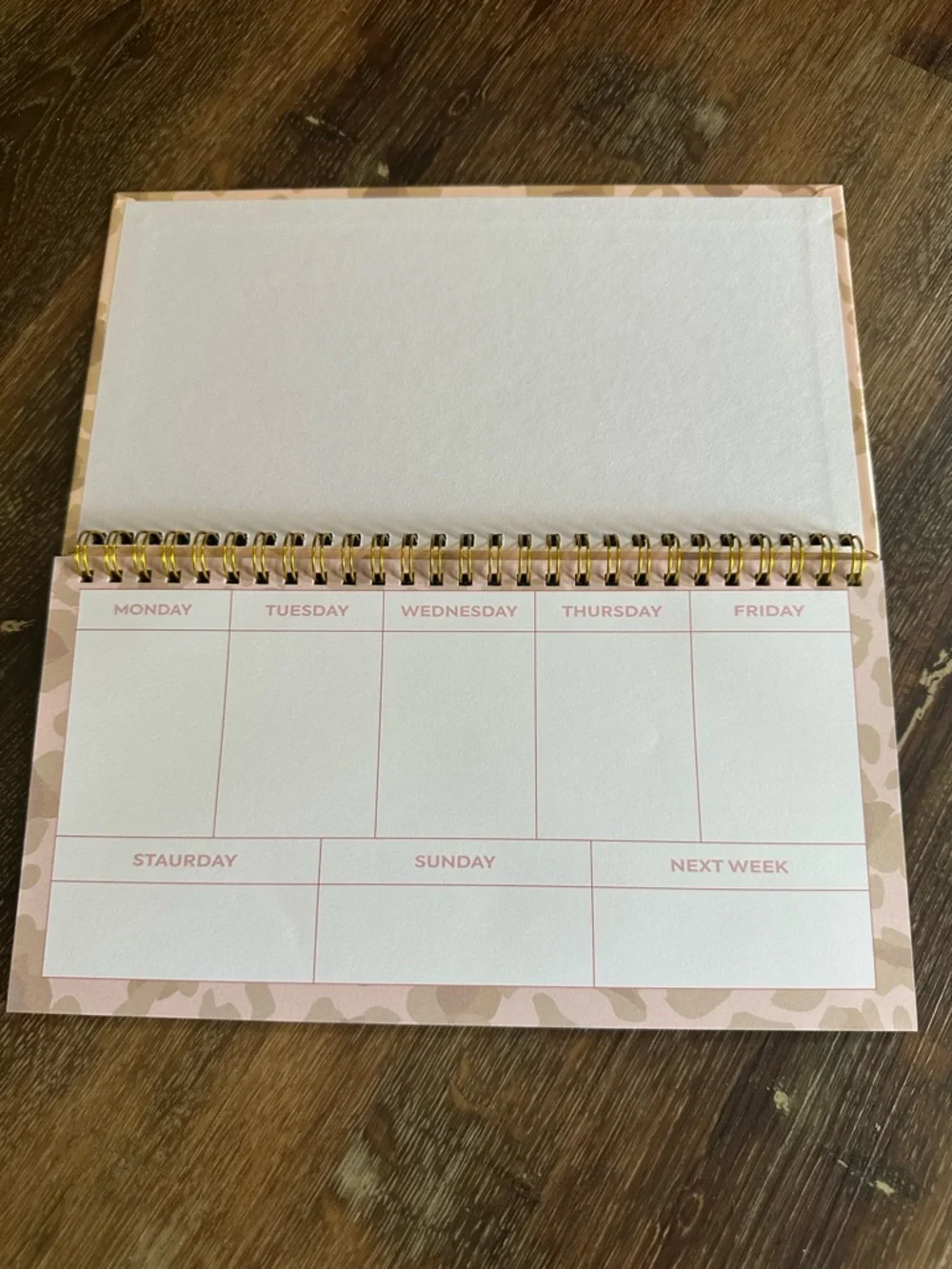 Spread Your Wings Pink Spiral Desk Calendar - Unbranded